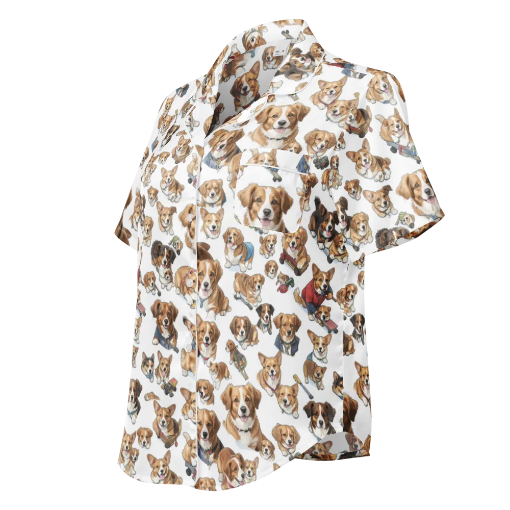 Paws On Parade on Women's Short Sleeve Pajama Top — Left Front