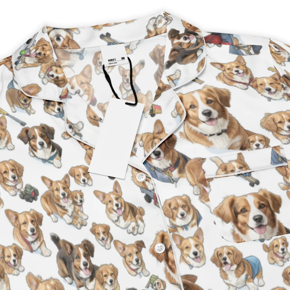 Paws On Parade on Women's Short Sleeve Pajama Top — Product details