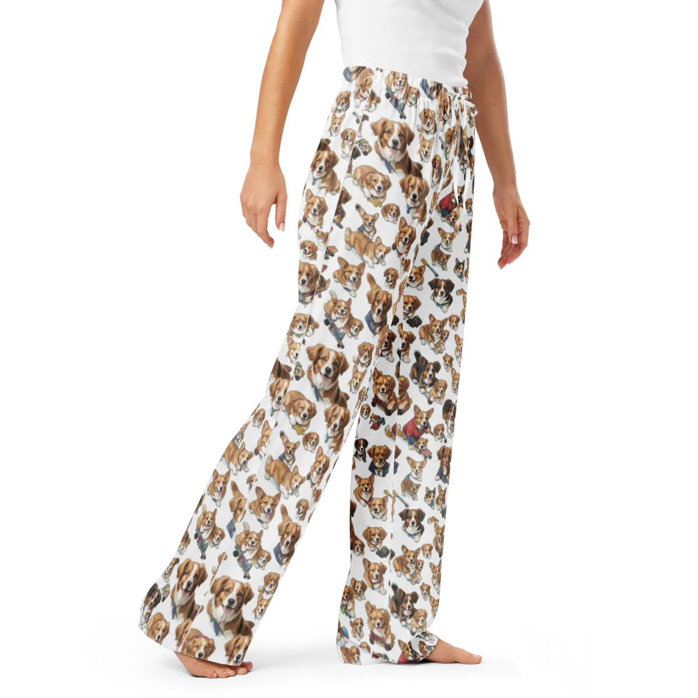 Paws On Parade on Women's Pajama Pants — Right Front