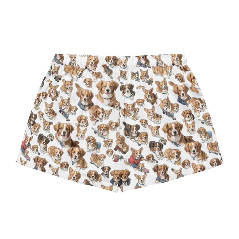 Paws On Parade on Women's Pajama Shorts — Back