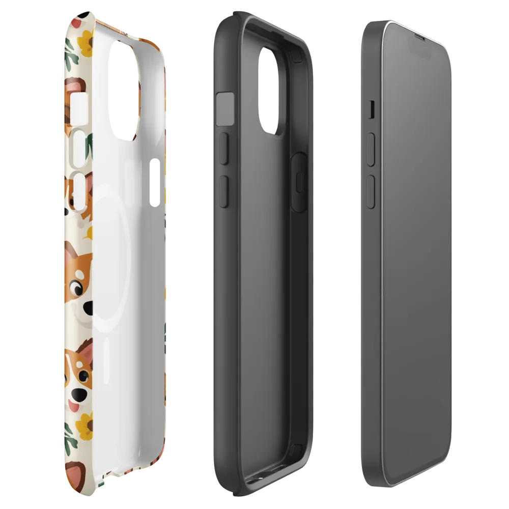 Corgi Garden on MagSafe Tough Case for iPhone® — Front