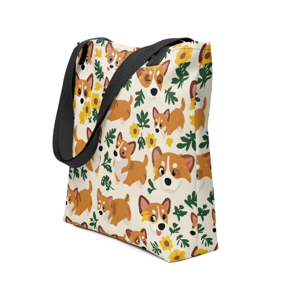 Corgi Garden on Tote Bag — Front