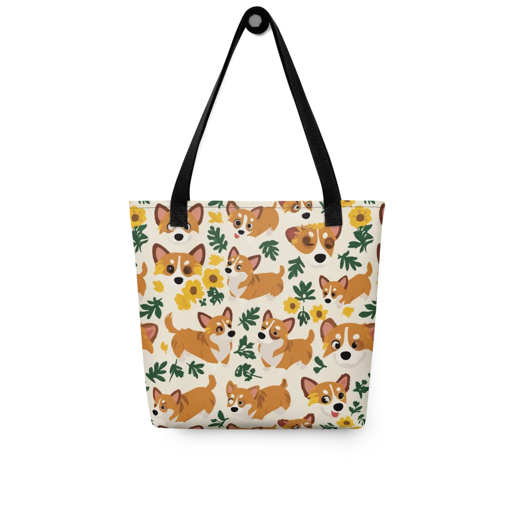 Corgi Garden on Tote Bag — Front