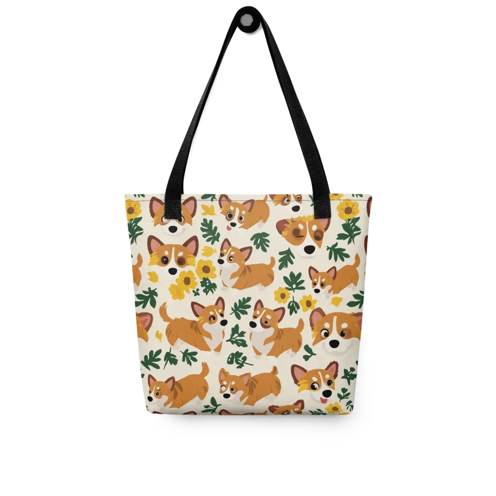 Corgi Garden on Tote Bag — Front