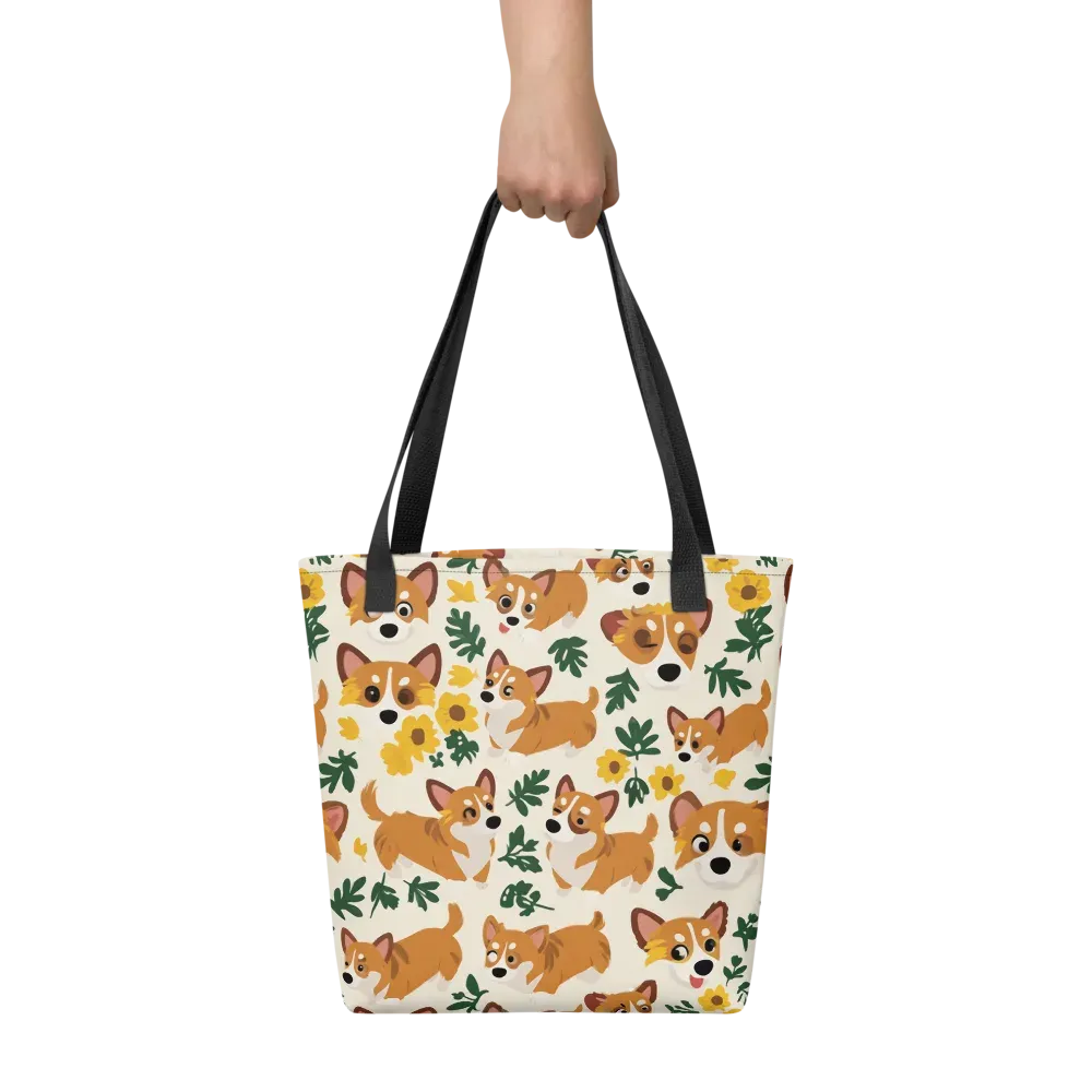 Corgi Garden on Tote Bag — Front