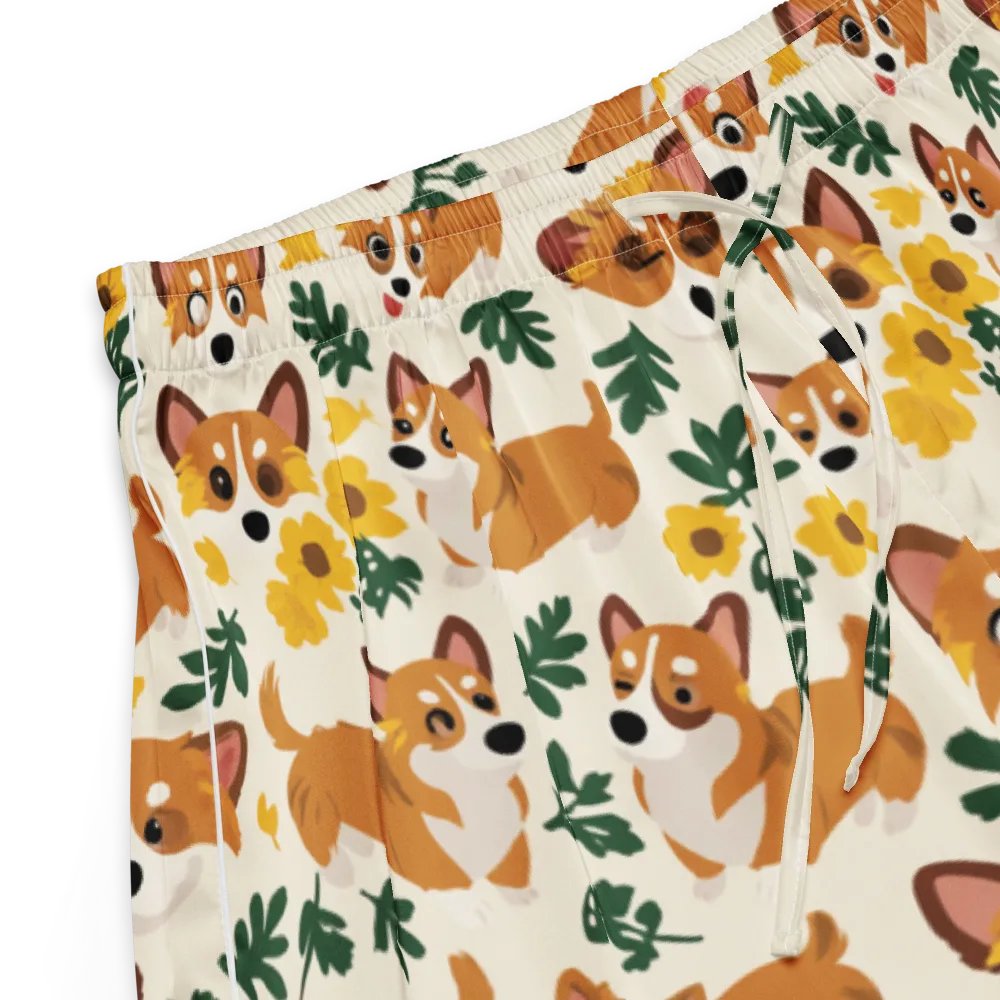 Corgi Garden on Women's Pajama Shorts — Product details