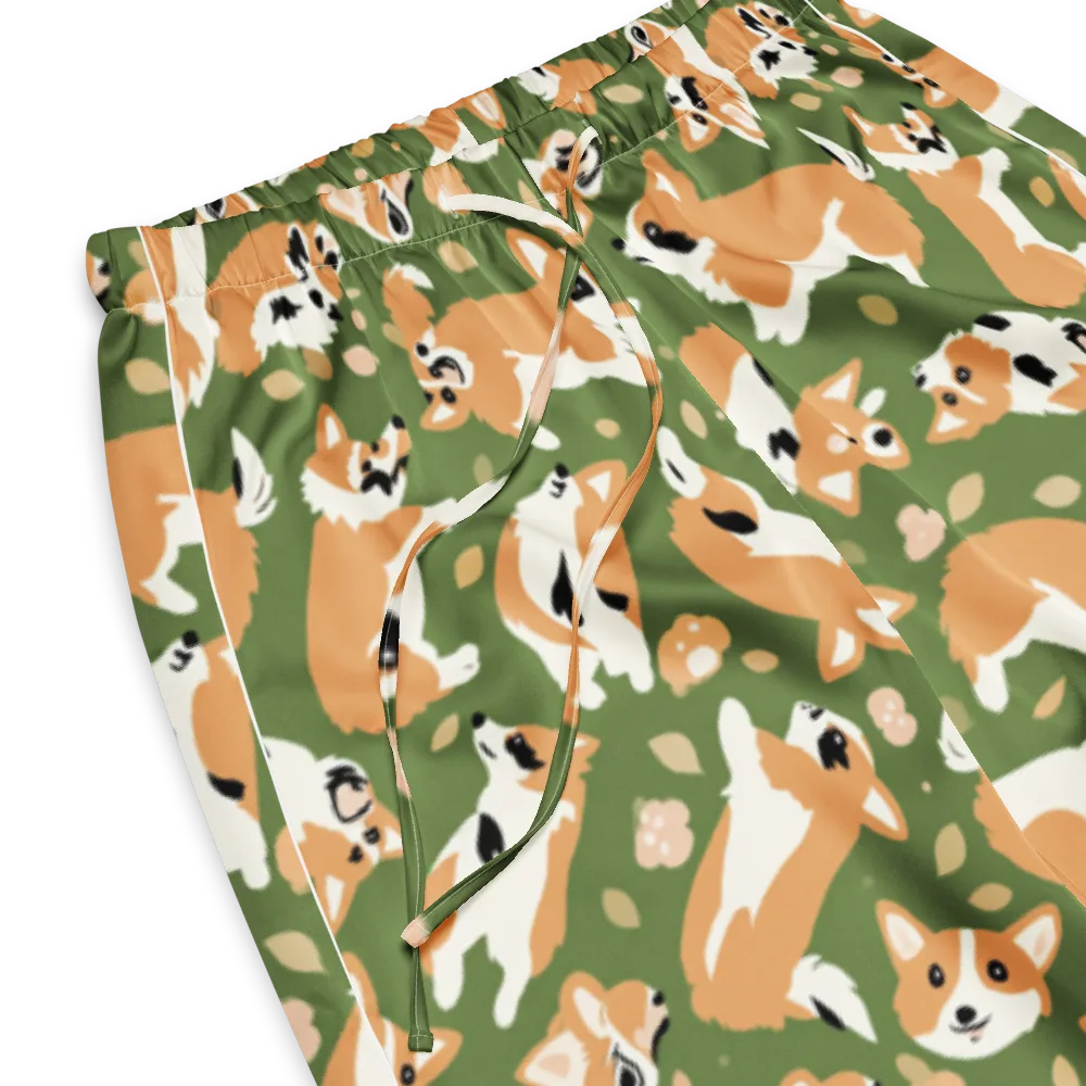 Mossy Corgi Meadow on Women's Pajama Pants — Product details