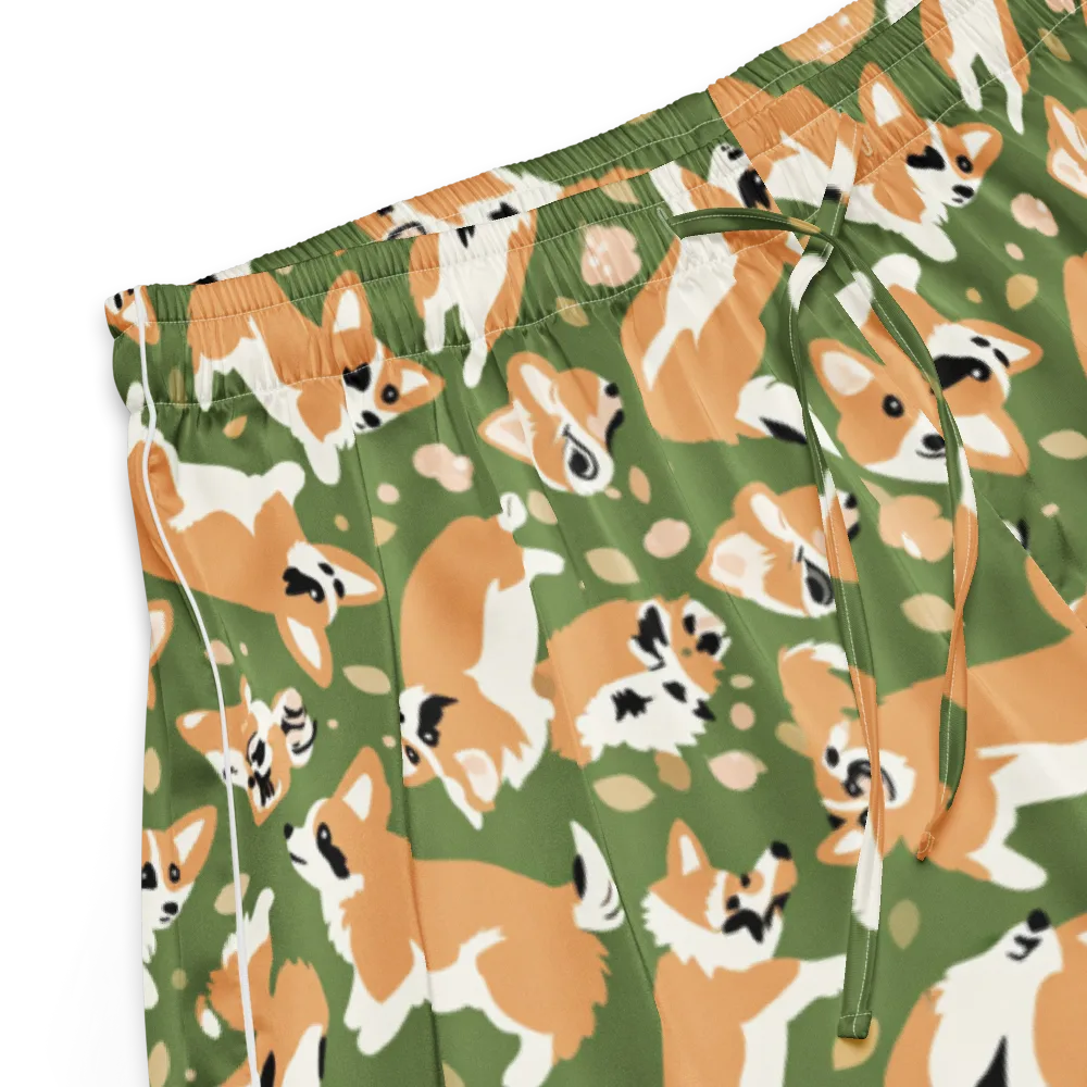 Mossy Corgi Meadow on Women's Pajama Shorts — Product details