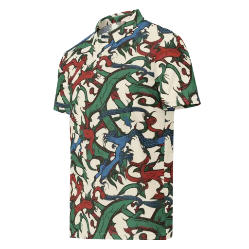 Dragonvine on a Men's Slim Fit Polo Shirt