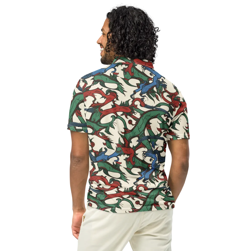 Dragonvine on Men's Slim Fit Polo Shirt — Back