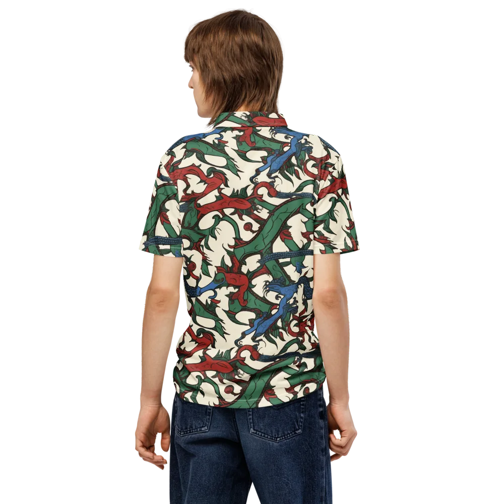 Dragonvine on Men's Slim Fit Polo Shirt — Back