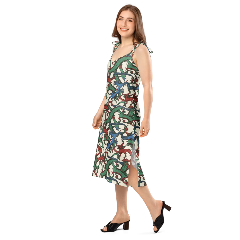 Dragonvine on Slip Dress — Left Front