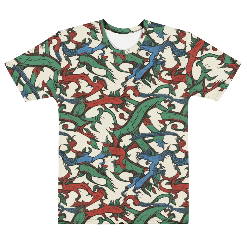 Dragonvine on Men's Cotton Crew Neck T-Shirt — Front