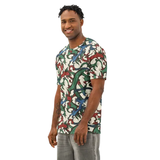 Dragonvine on a Men's Cotton Crew Neck T-Shirt