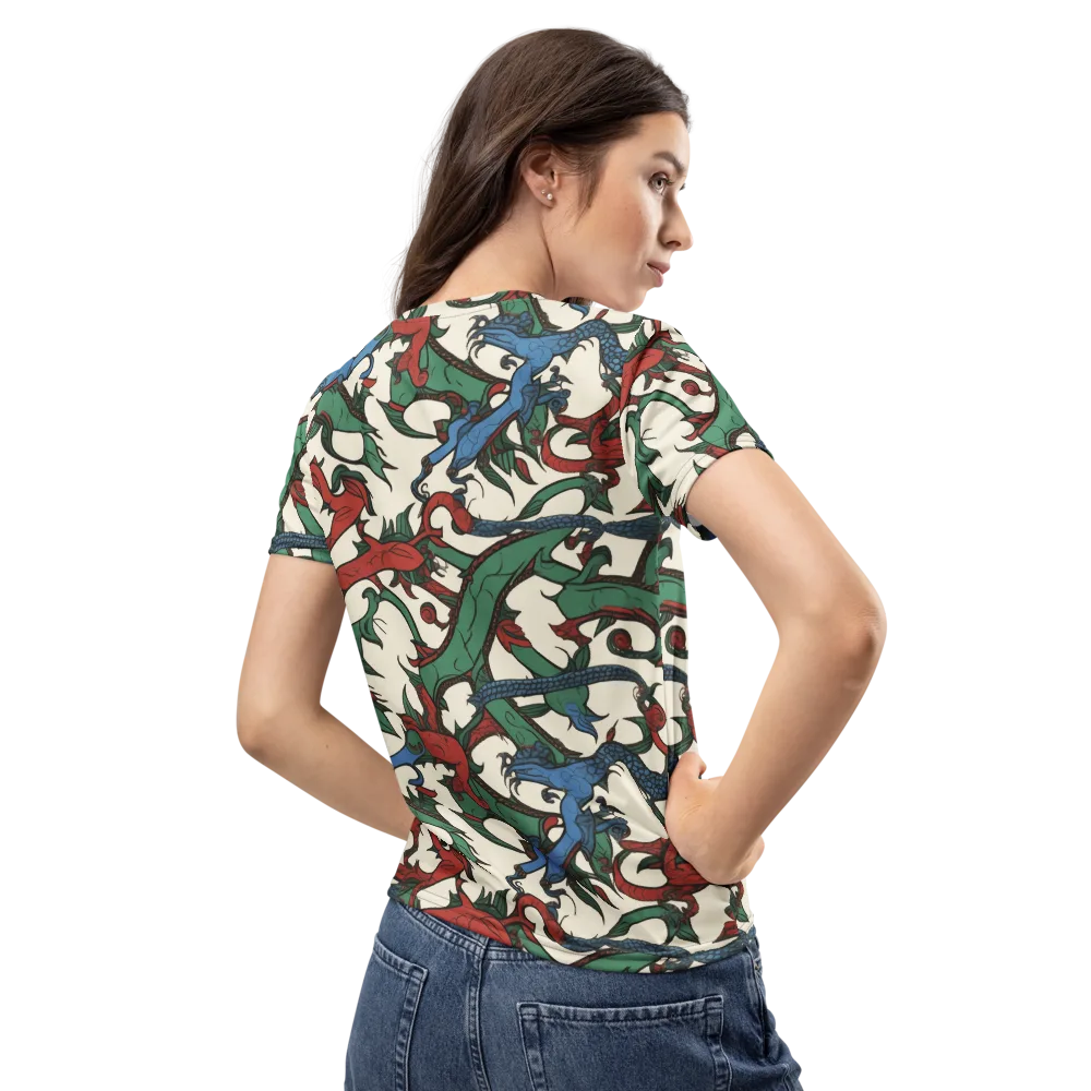 Dragonvine on Women's Crew Neck T-Shirt — Back