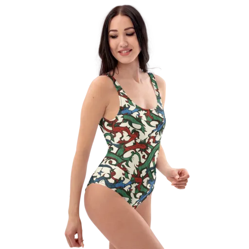 Dragonvine on a One-Piece Swimsuit