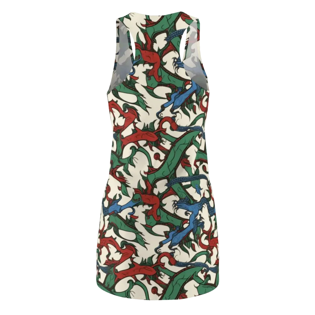 Dragonvine on Racerback Dress — Back