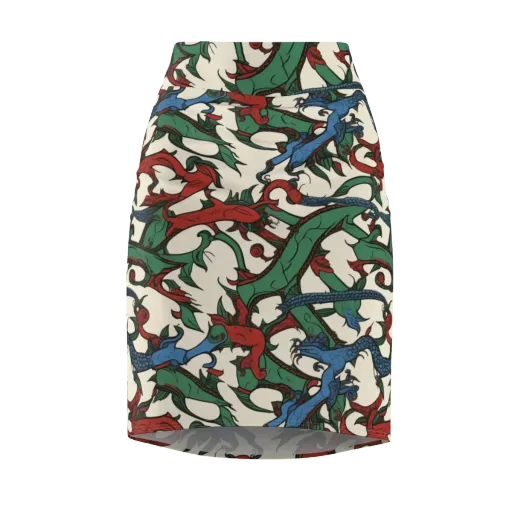 Dragonvine on a Pencil Skirt