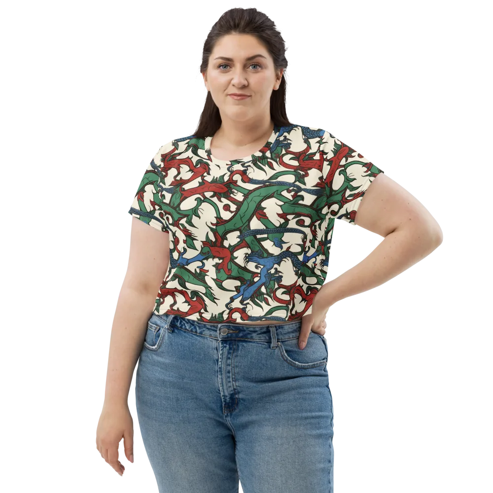 Dragonvine on Crop Tee — Front