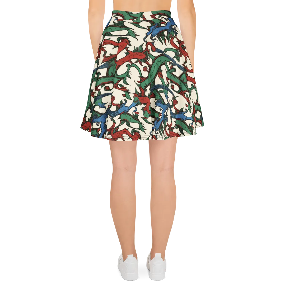 Dragonvine on Skater Skirt — Back