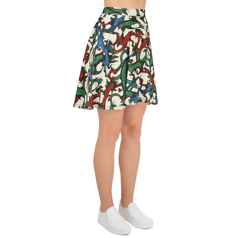 Dragonvine on Skater Skirt — Right