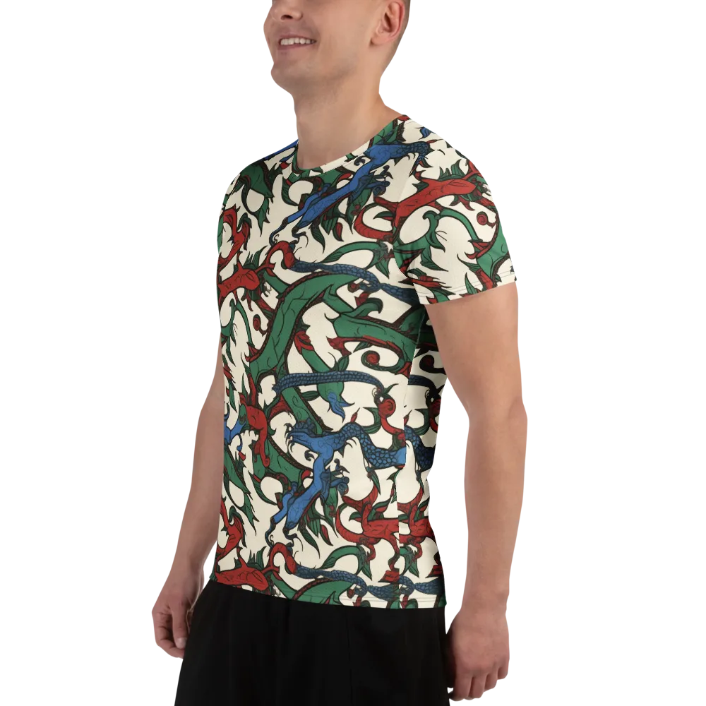 Dragonvine on Men's Athletic T-Shirt — Left