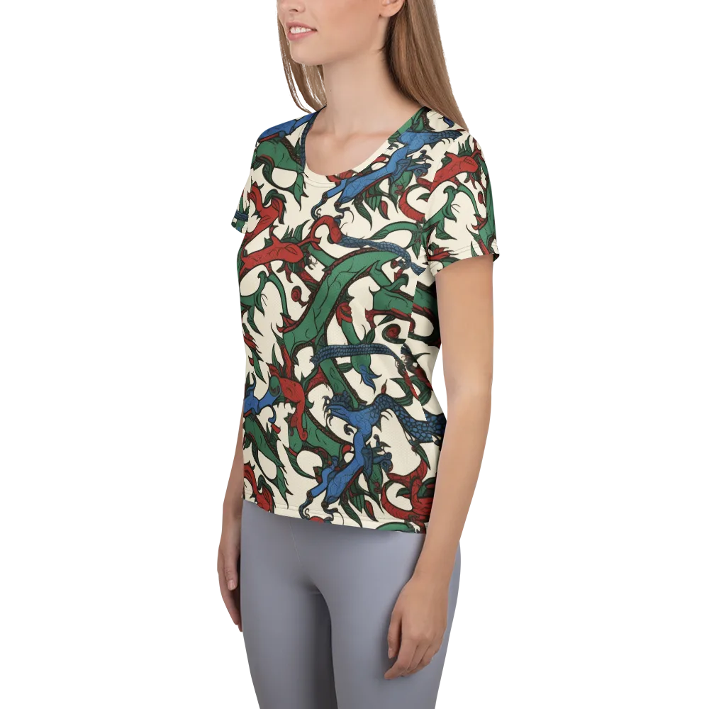 Dragonvine on Women's Athletic T-Shirt — Left