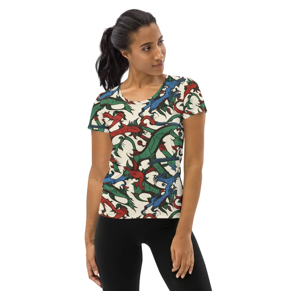 Dragonvine on Women's Athletic T-Shirt — Front