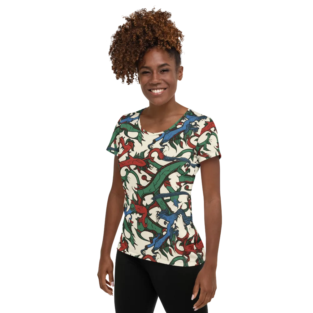 Dragonvine on Women's Athletic T-Shirt — Left