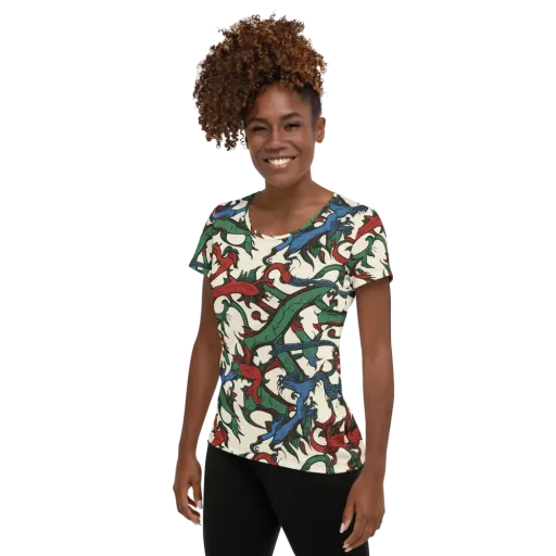 Dragonvine on a Women's Athletic T-Shirt