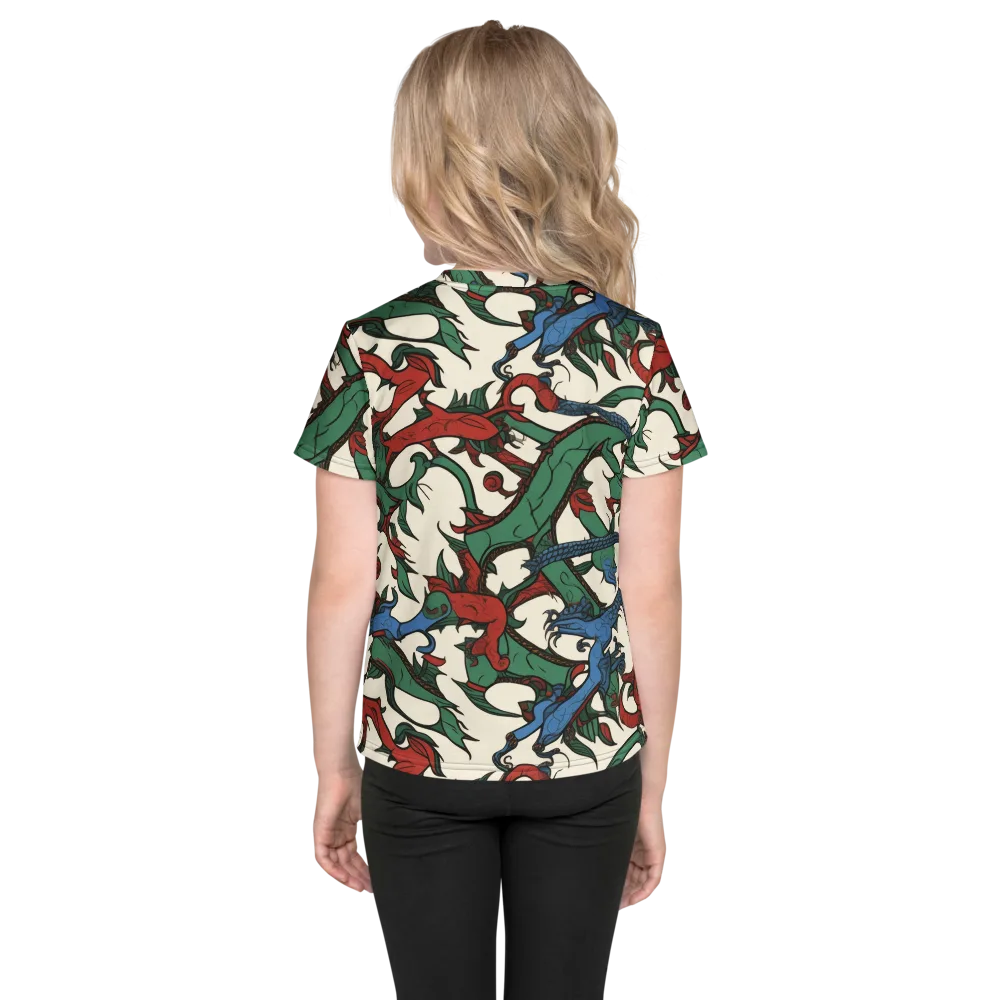 Dragonvine on Kids Crew Neck T-Shirt — Back