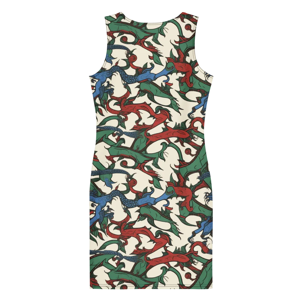 Dragonvine on Bodycon Dress — Back
