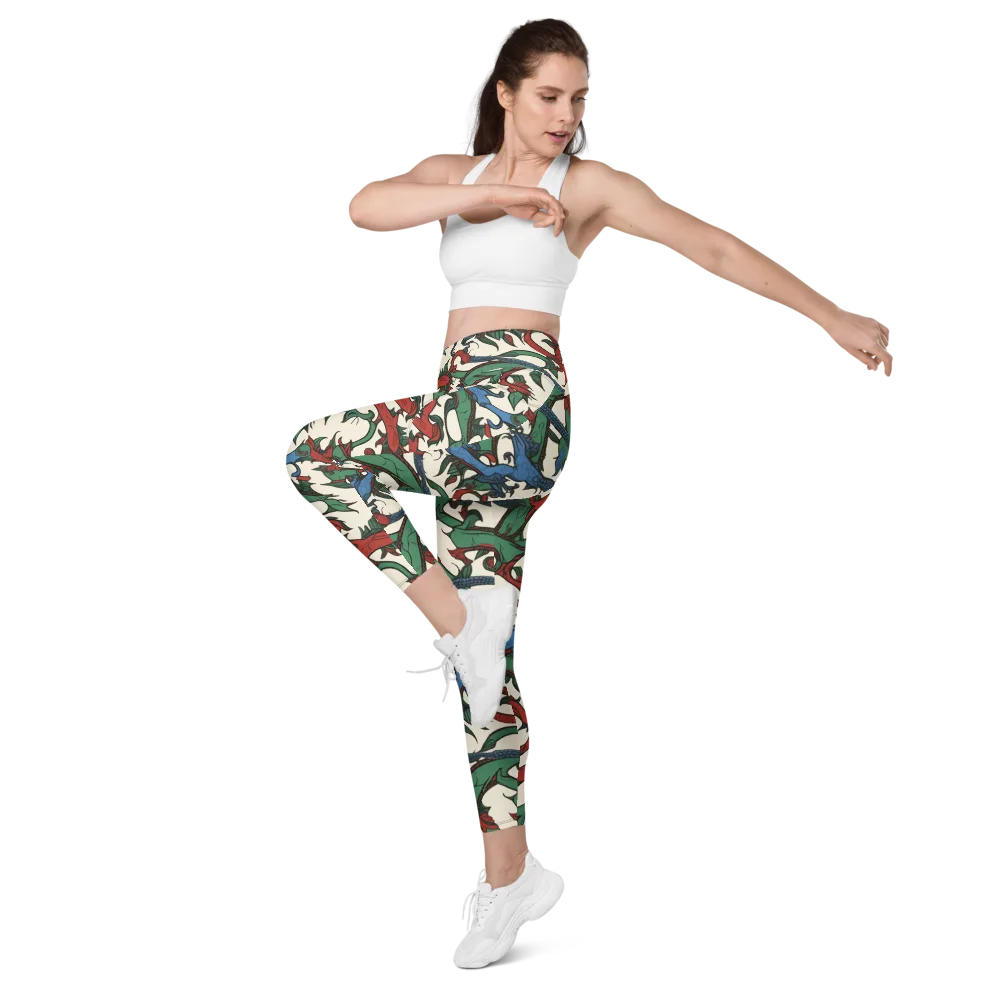 Dragonvine on Leggings with Pockets — Left Front