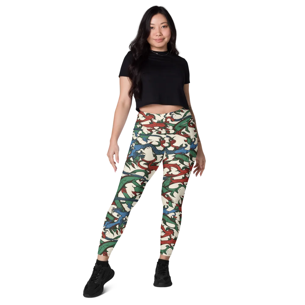Dragonvine on Leggings with Pockets — Front