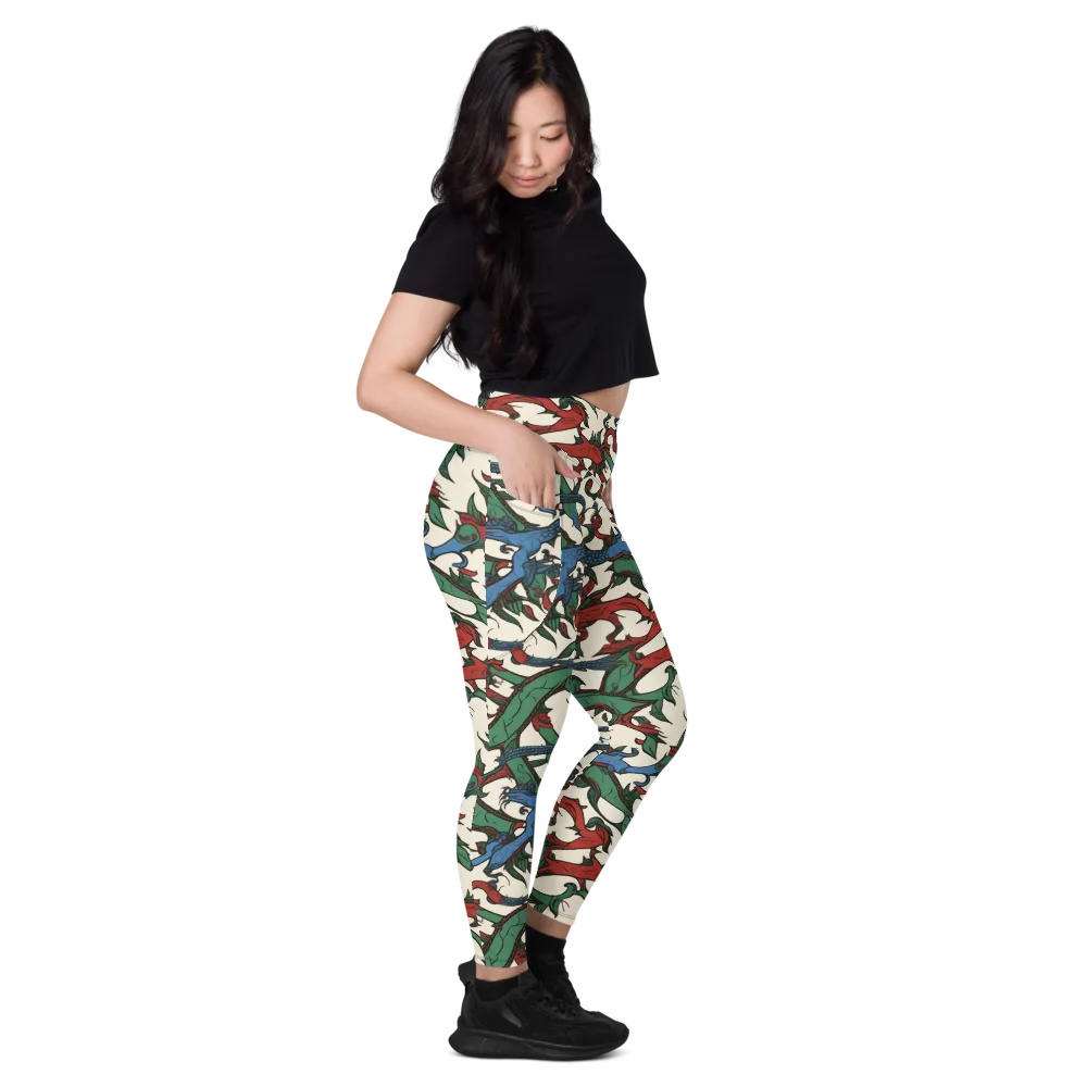 Dragonvine on Leggings with Pockets — Right