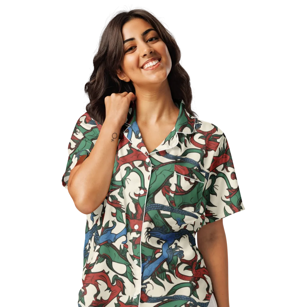 Dragonvine on Women's Short Sleeve Pajama Top — Front