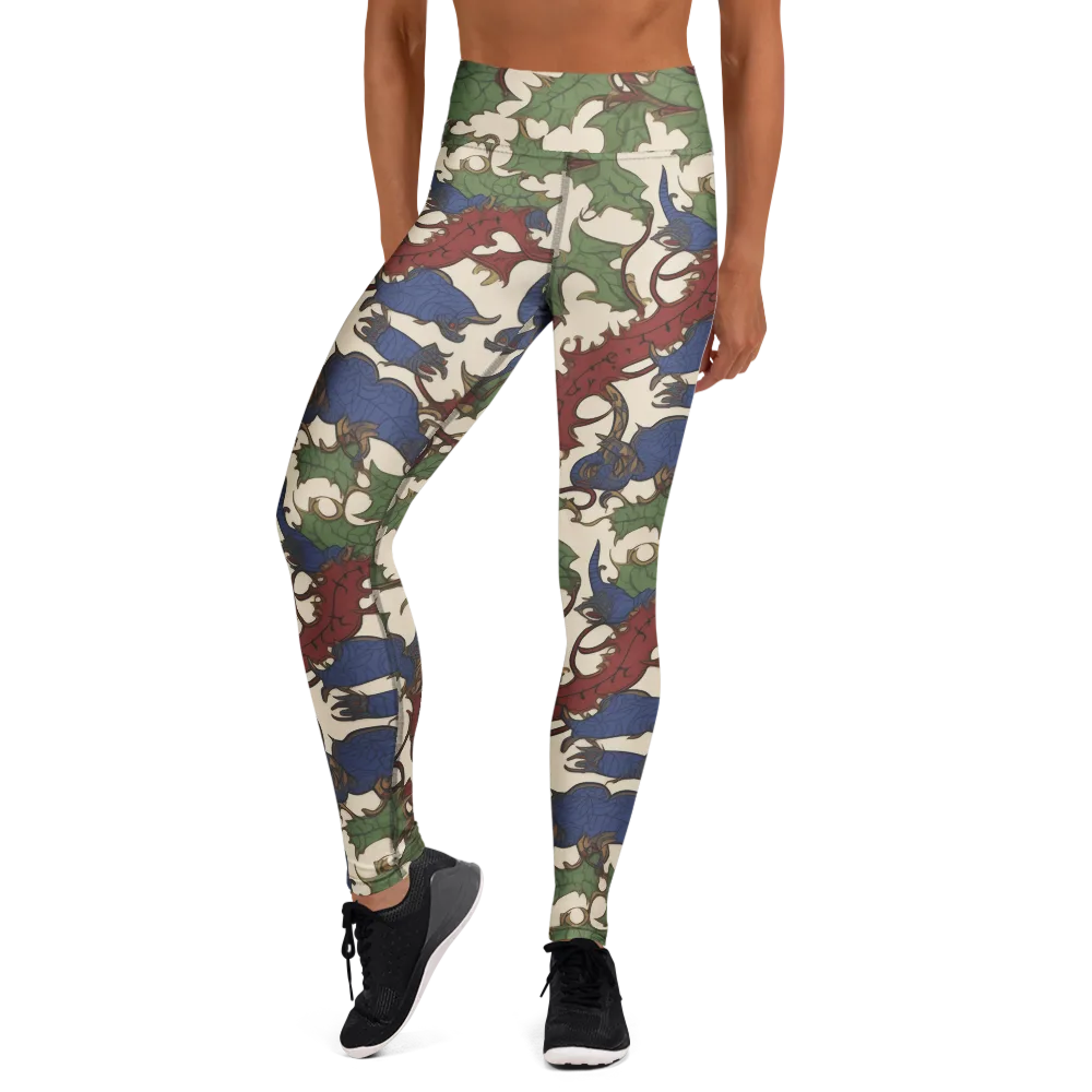 Verdant Wyverns on Yoga Leggings — Front