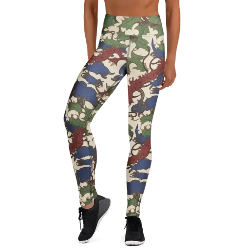Verdant Wyverns on a Yoga Leggings