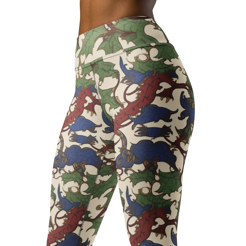 Verdant Wyverns on Yoga Leggings — Left Front