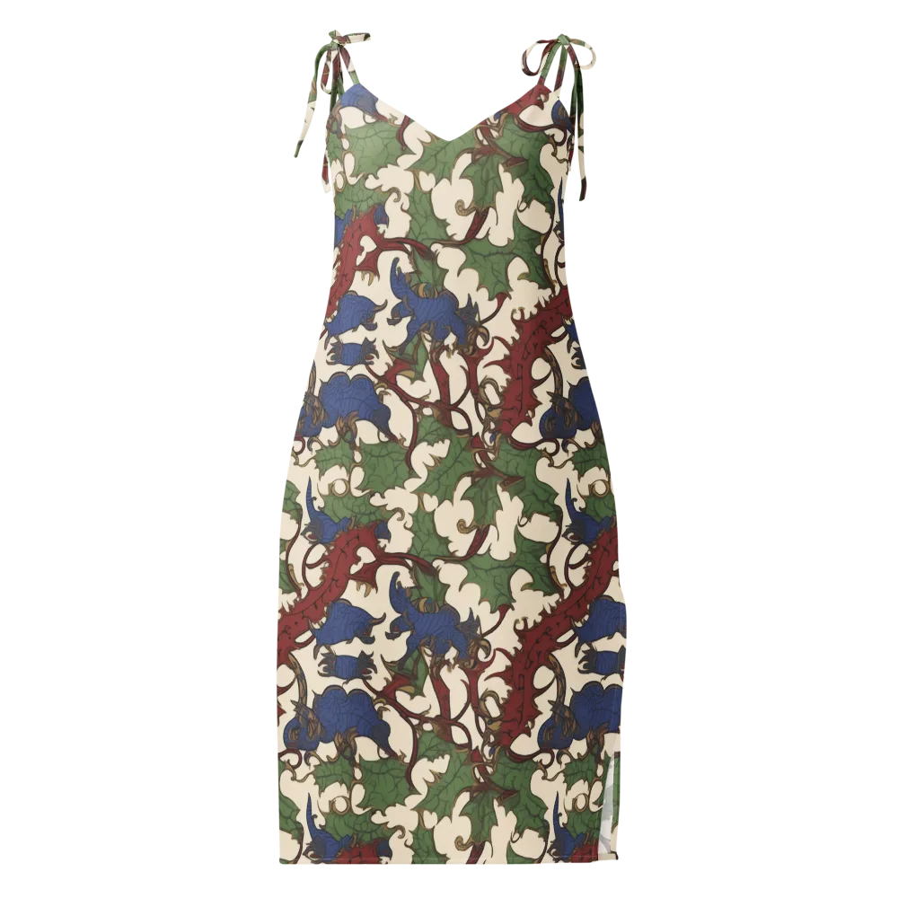Verdant Wyverns on Slip Dress — Front