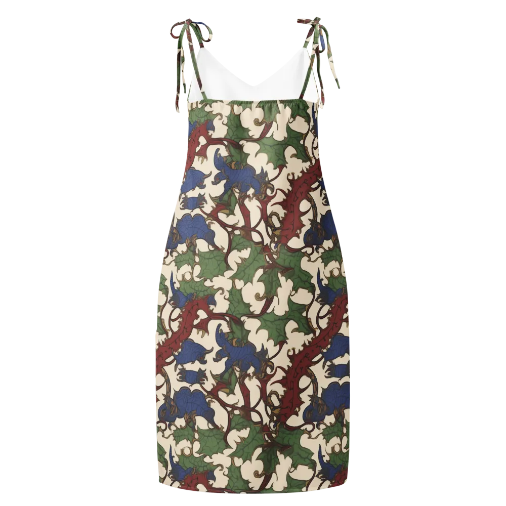 Verdant Wyverns on Slip Dress — Back