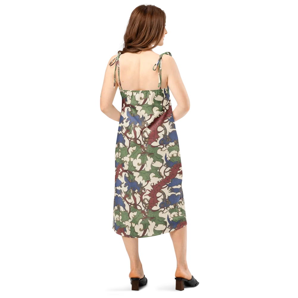 Verdant Wyverns on Slip Dress — Back