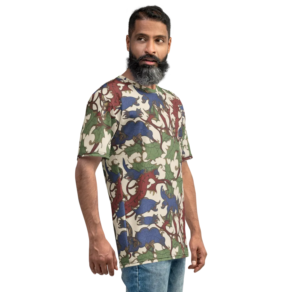 Verdant Wyverns on Men's Crew Neck T-Shirt — Right