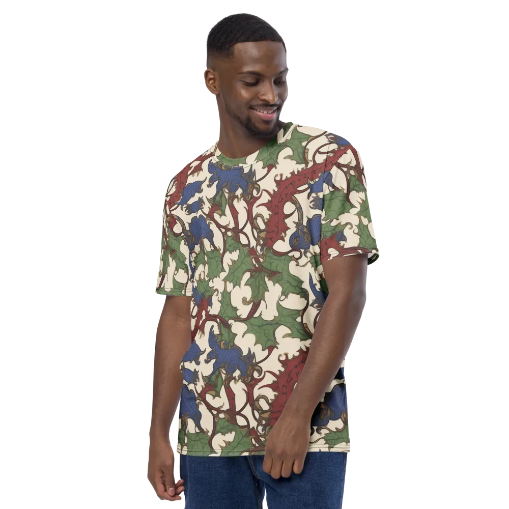 Verdant Wyverns on Men's Crew Neck T-Shirt — Left
