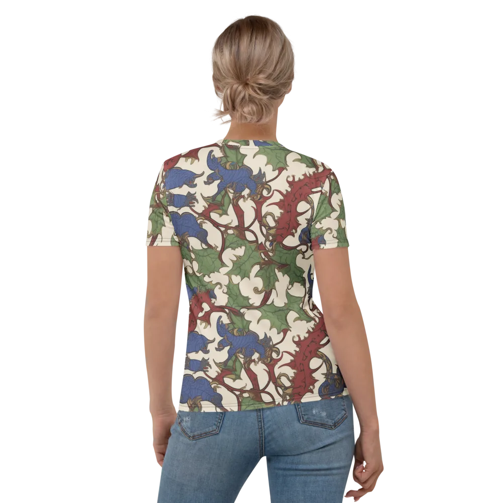 Verdant Wyverns on Women's Crew Neck T-Shirt — Back