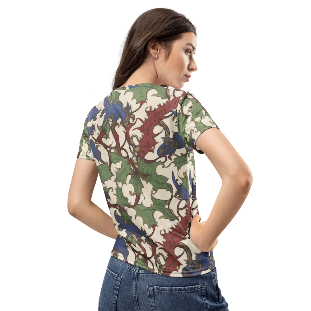 Verdant Wyverns on Women's Crew Neck T-Shirt — Back