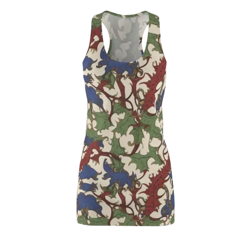 Verdant Wyverns on a Racerback Dress