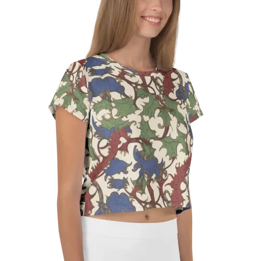 Verdant Wyverns on a Crop Tee