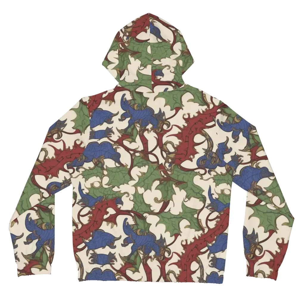 Verdant Wyverns on Women's Full-Zip Hoodie — Back