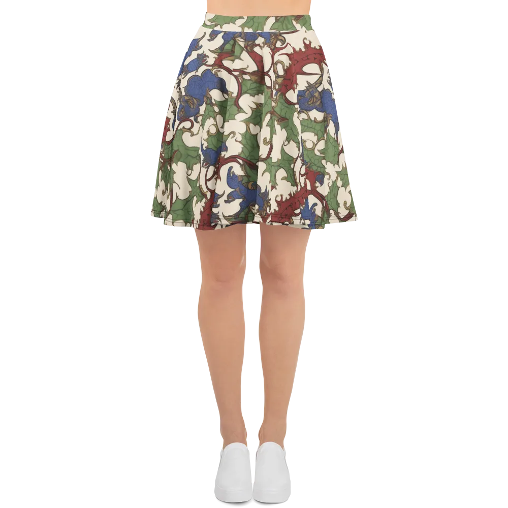Verdant Wyverns on Skater Skirt — Front